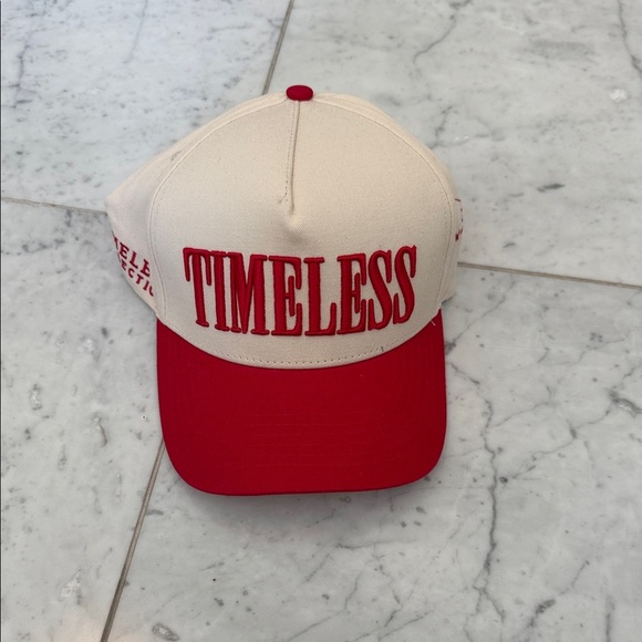 Accessories - Red and Cream Women's Hat